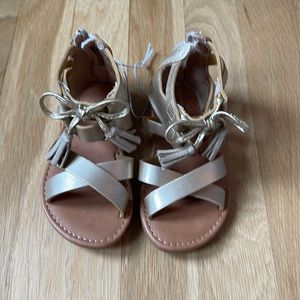 NWOT Gold Toddler Gladiator Sandals size 7